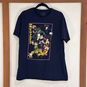 My Hero Academia Funimation Graphic T-Shirt Mens XL Navy Blue Deku | Anime Core